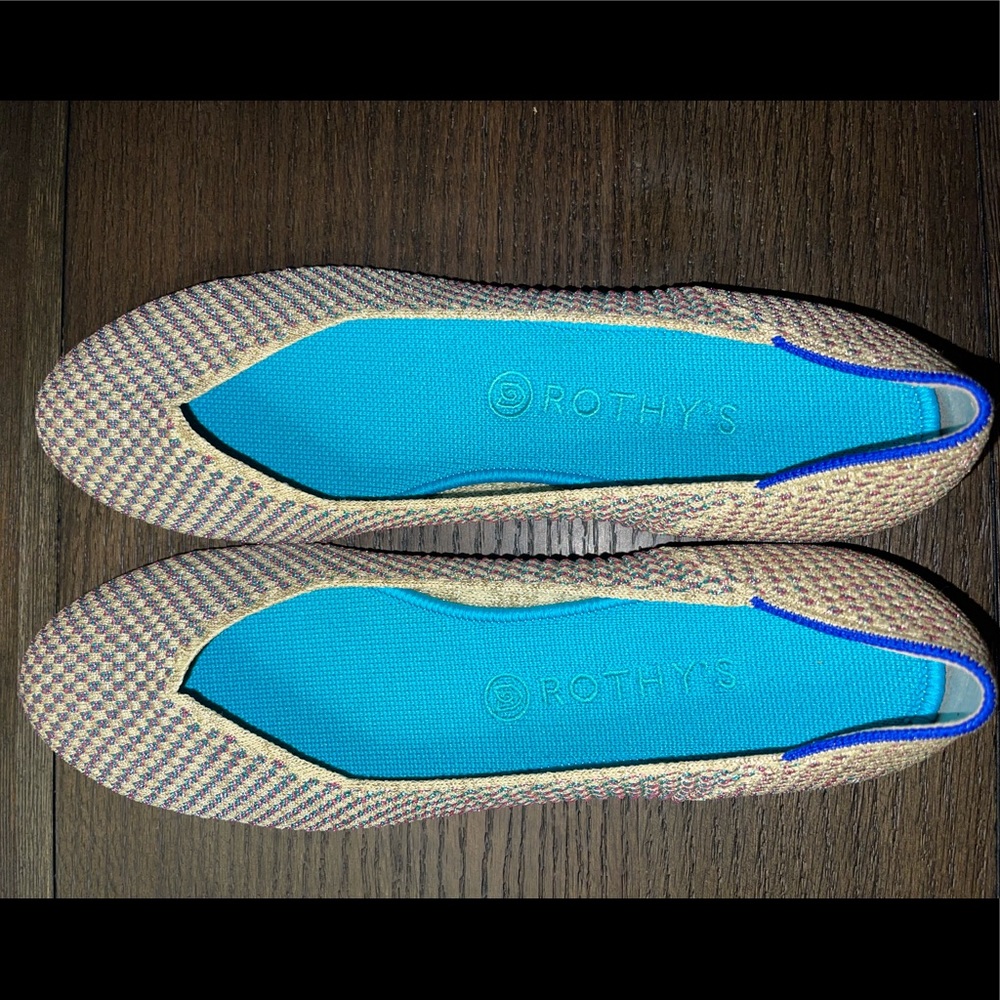 BRAND NEW Rothy’s Multi Metallic Flats - size 12
